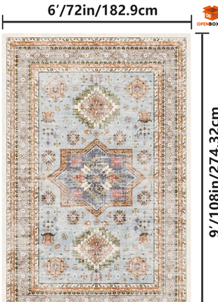 Alfombra con estilo vintage de 182.9 cm x 234.32 cm