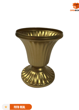 Set de 10 floreros de metal tipo trompeta para eventos boda o  centros de mesa