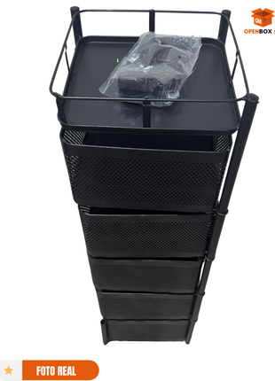 Estante giratorio de almacenamiento de cocina, carrito de despensa con ruedas de 5 capas, carrito de almacenamiento de frutas y verduras