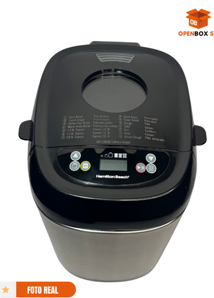 Hamilton Beach Máquina eléctrica digital para hacer pan artesanal y sin gluten, capacidad de 2 libras, 14 ajustes