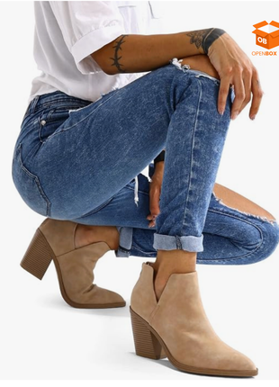 Botines de Tacón para Mujer | Punta Fina | Tacón Grueso de 3.5