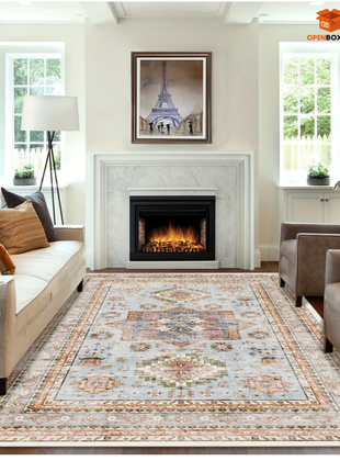 Alfombra con estilo vintage de 182.9 cm x 234.32 cm
