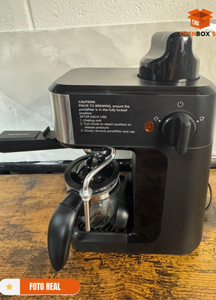 Cafetera de expresso al vapor con espumador de acero inoxidable