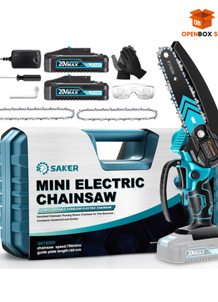 Mini motosierra eléctrica y portátil de 6 pulgadas, para podar ramas de árboles, usar en hogar y jardín