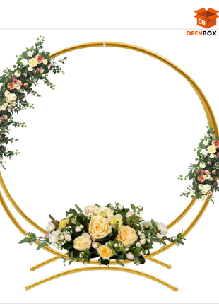 Arco dorado para fiestas
