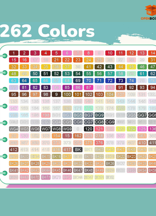 Set Marcadores de alcohol de 262 colores