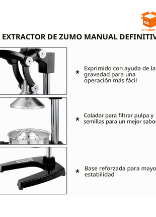 Exprimidor Manual Premium de Hierro Fundido