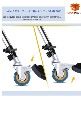 SET DE 3 RUEDAS CON SOPORTE TUBULAR