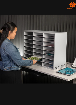 Organizador de libros, revistas y cartas, con 24 compartimentos