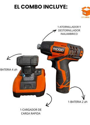 Atornillador de Impacto Inalámbrico RIDGID 18V