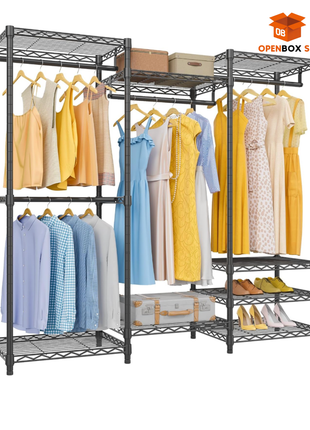 🧺 Estante Organizador de 6 Niveles con Barras Colgantes – Gran Capacidad y Máxima Resistencia
