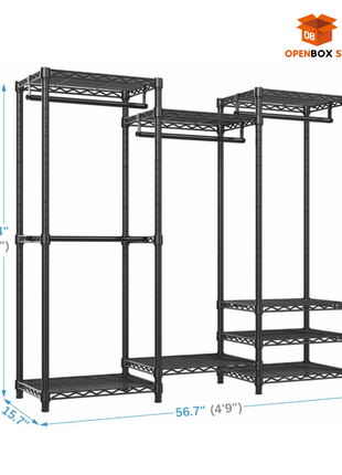 🧺 Estante Organizador de 6 Niveles con Barras Colgantes – Gran Capacidad y Máxima Resistencia