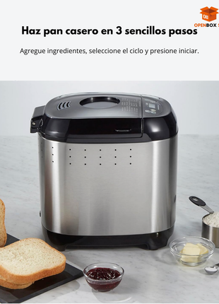 Hamilton Beach Máquina eléctrica digital para hacer pan artesanal y sin gluten, capacidad de 2 libras, 14 ajustes