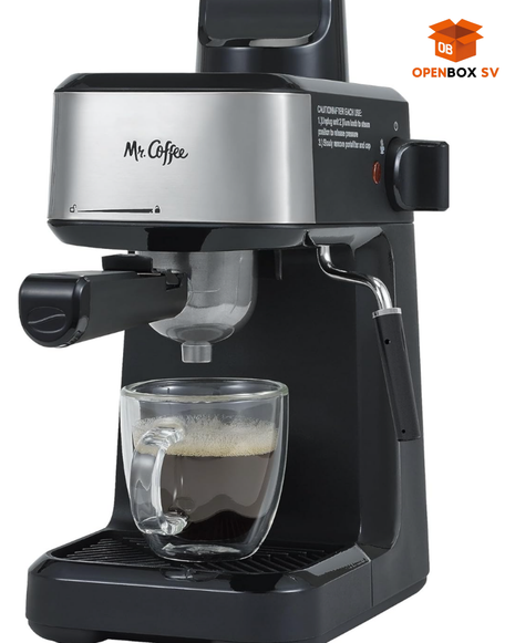 Cafetera de expresso al vapor con espumador de acero inoxidable
