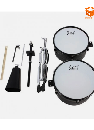 Timbales Glarry de 13" y 14" con Soporte y Cencerro