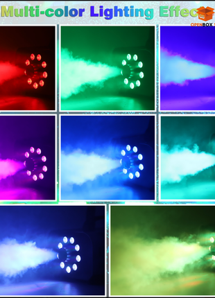 MAQUINA DE NIEBLA CON NUEVE LUCES LED