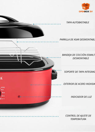 OLLA ELECTRICA  MARCA AROMA CON CAPACIDAD DE 22 LIBRAS
