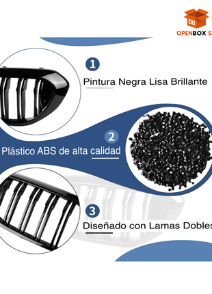 Rejilla G30, parrilla frontal negra compatible con BMW Serie 5 G30 M5 530e 530i 540i 550i