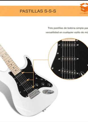 🎸 Guitarra Eléctrica Profesional con amplificador y Funda | Nueva