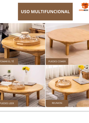 MESA DE BAMBU ESTILO JAPONESA MULTIFUNCIONAL