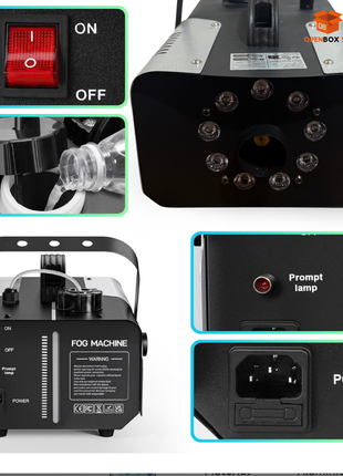 MAQUINA DE NIEBLA CON NUEVE LUCES LED