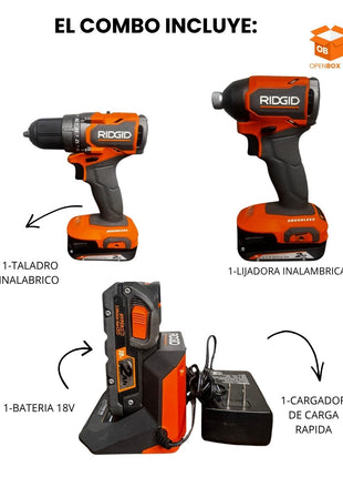 Taladro + Atornillador de Impacto (Brushless)