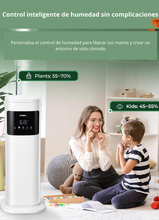 Humidificador para habitación grande en el hogar, 10.5L de llenado superior de niebla fría y cálida
