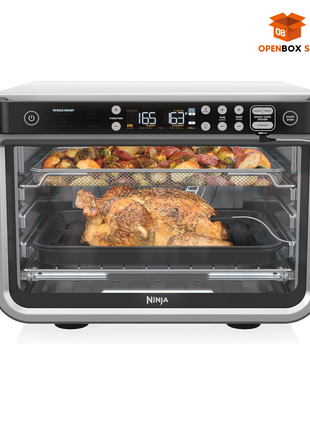 Horno de convección digital marca NINJA (capacidad XL) y un acabado de acero inoxidable
