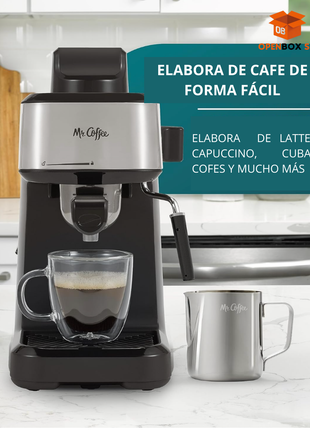 Cafetera de expresso al vapor con espumador de acero inoxidable