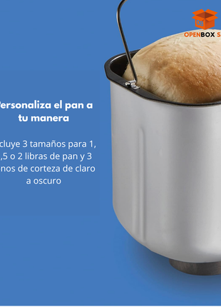 Hamilton Beach Máquina eléctrica digital para hacer pan artesanal y sin gluten, capacidad de 2 libras, 14 ajustes