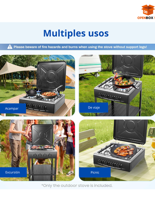 Cocina portatil de 4 quemadores