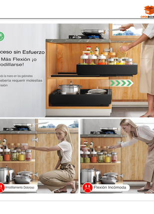 Set de 4  Organizadores de gabinete extraíble y expandible