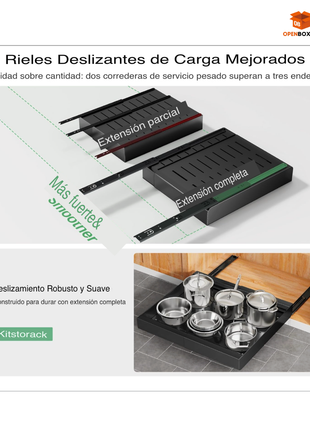 Set de 4  Organizadores de gabinete extraíble y expandible