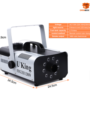 MAQUINA DE NIEBLA CON NUEVE LUCES LED